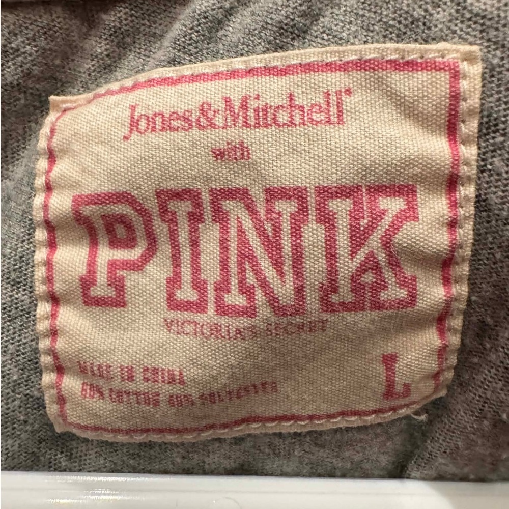 PINK Victoria’s Secret Alabama Crimson Tide Gray Women's Graphic Tee LARGE - Picture 5 of 7